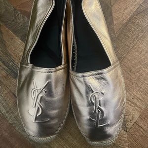 YSL Rose gold espadrilles- lightly used. Size 39